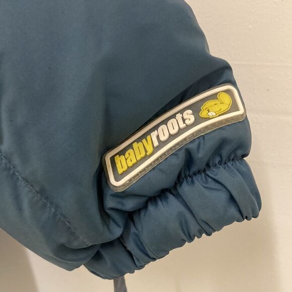 Baby Roots‎ Blue Winter Puffer Coat XL 18-24 Months - Picture 3 of 8